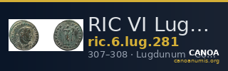RIC VI Lugdunum 281 — CANOA