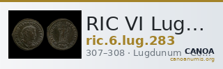 RIC VI Lugdunum 283 — CANOA