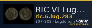 RIC VI Lugdunum 283 — CANOA
