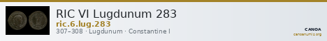 RIC VI Lugdunum 283 — CANOA