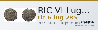 RIC VI Lugdunum 285 — CANOA