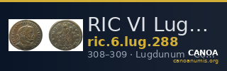 RIC VI Lugdunum 288 — CANOA