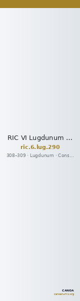 RIC VI Lugdunum 290 — CANOA