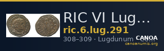 RIC VI Lugdunum 291 — CANOA