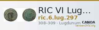 RIC VI Lugdunum 297 — CANOA
