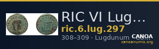 RIC VI Lugdunum 297 — CANOA