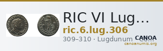 RIC VI Lugdunum 306 — CANOA