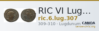 RIC VI Lugdunum 307 — CANOA