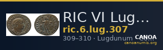 RIC VI Lugdunum 307 — CANOA