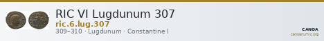 RIC VI Lugdunum 307 — CANOA