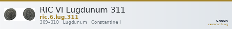 RIC VI Lugdunum 311 — CANOA