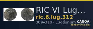 RIC VI Lugdunum 312 — CANOA