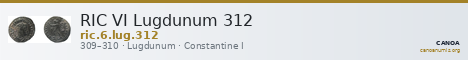 RIC VI Lugdunum 312 — CANOA