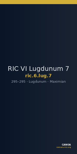 RIC VI Lugdunum 7 — CANOA