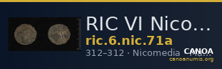 RIC VI Nicomedia 71a — CANOA