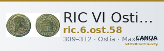 RIC VI Ostia 58 — CANOA