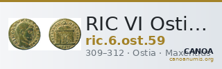 RIC VI Ostia 59 — CANOA
