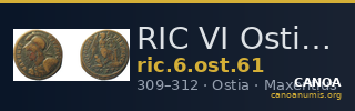 RIC VI Ostia 61 — CANOA
