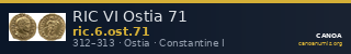 RIC VI Ostia 71 — CANOA