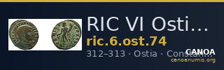 RIC VI Ostia 74 — CANOA
