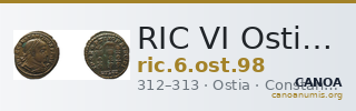 RIC VI Ostia 98 — CANOA