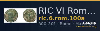 RIC VI Rome 100a — CANOA
