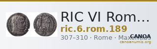 RIC VI Rome 189 — CANOA