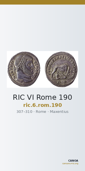 RIC VI Rome 190 — CANOA