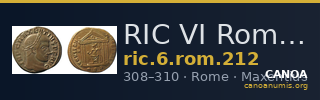 RIC VI Rome 212 — CANOA