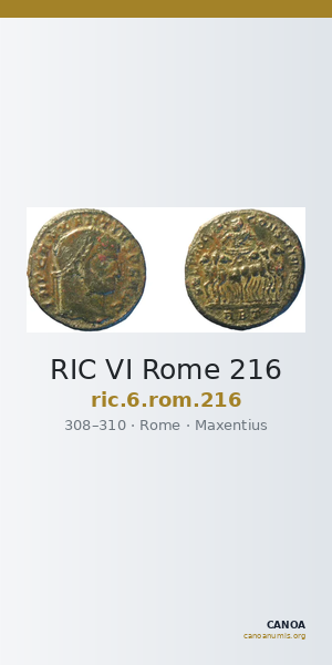 RIC VI Rome 216 — CANOA