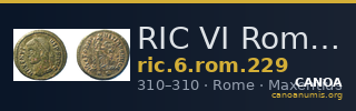 RIC VI Rome 229 — CANOA