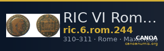 RIC VI Rome 244 — CANOA