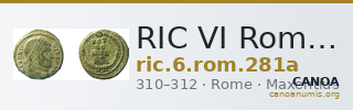 RIC VI Rome 281a — CANOA