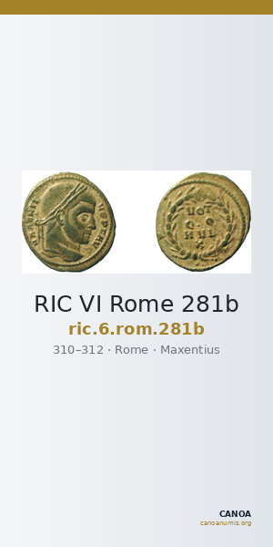 RIC VI Rome 281b — CANOA