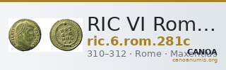 RIC VI Rome 281c — CANOA