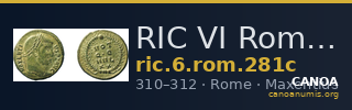 RIC VI Rome 281c — CANOA