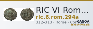 RIC VI Rome 294a — CANOA