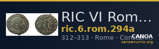 RIC VI Rome 294a — CANOA