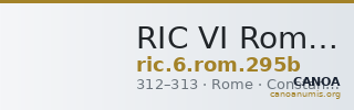 RIC VI Rome 295b — CANOA