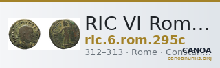 RIC VI Rome 295c — CANOA
