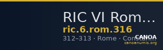 RIC VI Rome 316 — CANOA