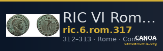 RIC VI Rome 317 — CANOA