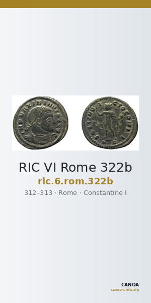 RIC VI Rome 322b — CANOA