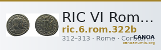 RIC VI Rome 322b — CANOA