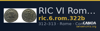 RIC VI Rome 322b — CANOA