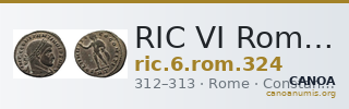 RIC VI Rome 324 — CANOA