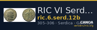 RIC VI Serdica 12b — CANOA