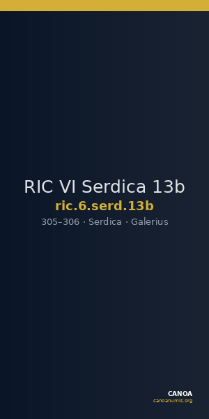 RIC VI Serdica 13b — CANOA