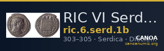 RIC VI Serdica 1b — CANOA