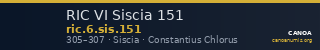 RIC VI Siscia 151 — CANOA
